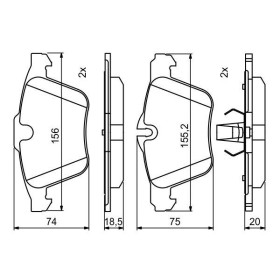 BOSCH Sada brzdových platničiek   0 986 494 808_thumb7