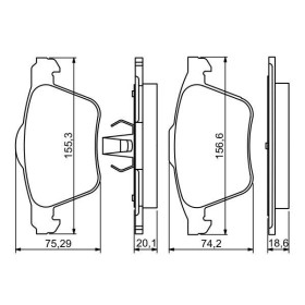 BOSCH Sada brzdových platničiek   0 986 494 245_thumb7