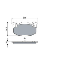 BOSCH Sada brzdových platničiek   0 986 460 970_thumb5