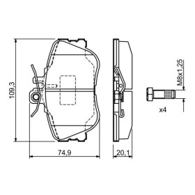 BOSCH Sada brzdových platničiek   0 986 460 977_thumb5