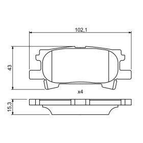 BOSCH Sada brzdových platničiek   0 986 494 224_thumb7