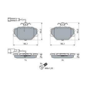 BOSCH Sada brzdových platničiek   0 986 491 050_thumb5