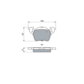 BOSCH Sada brzdových platničiek   0 986 460 002_thumb5