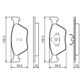 BOSCH Sada brzdových platničiek   0 986 424 200_thumb5