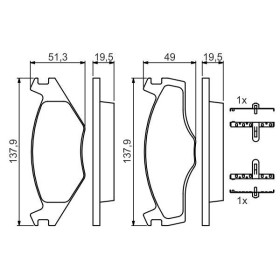 BOSCH Sada brzdových platničiek   0 986 468 873_thumb5