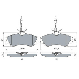 BOSCH Sada brzdových platničiek   0 986 424 223_thumb5