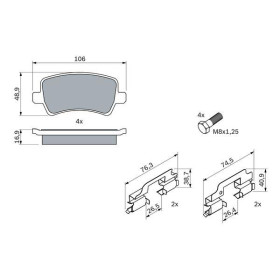 BOSCH Sada brzdových platničiek   0 986 494 213_thumb7