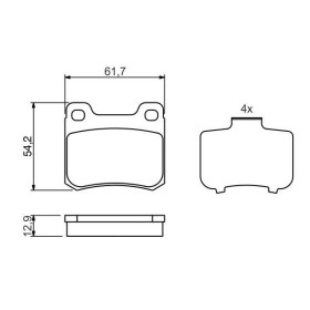 BOSCH Sada brzdových platničiek   0 986 466 874_thumb7