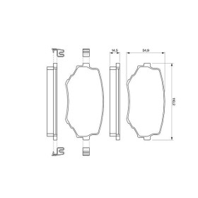 BOSCH Sada brzdových platničiek   0 986 424 669_thumb5