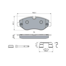 BOSCH Sada brzdových platničiek   0 986 494 121_thumb5