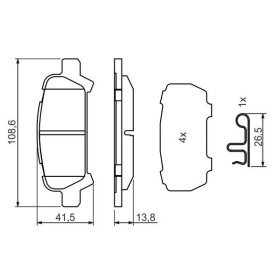 BOSCH Sada brzdových platničiek   0 986 494 445_thumb5