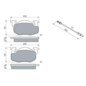 BOSCH Sada brzdových platničiek   0 986 469 860_thumb5