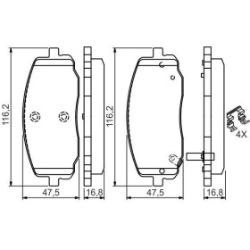 BOSCH Sada brzdových platničiek   0 986 494 594_thumb5