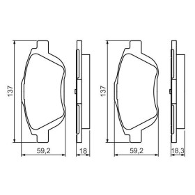 BOSCH Sada brzdových platničiek   0 986 494 438_thumb5