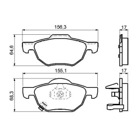 BOSCH Sada brzdových platničiek   0 986 494 135_thumb5