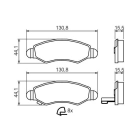 BOSCH Sada brzdových platničiek   0 986 494 458_thumb5