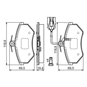 BOSCH Sada brzdových platničiek   0 986 460 948_thumb5