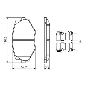 BOSCH Sada brzdových platničiek   0 986 494 655_thumb7