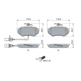 BOSCH Sada brzdových platničiek   0 986 494 042_thumb5