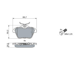 BOSCH Sada brzdových platničiek   0 986 494 020_thumb5