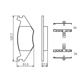 BOSCH Sada brzdových platničiek   0 986 468 890_thumb7