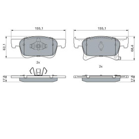 BOSCH Sada brzdových platničiek   0 986 494 823_thumb7