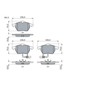 BOSCH Sada brzdových platničiek   0 986 424 482_thumb5