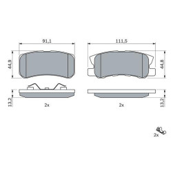 BOSCH Sada brzdových platničiek   0 986 424 717_thumb5