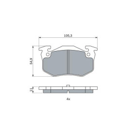 BOSCH Sada brzdových platničiek   0 986 424 992_thumb5