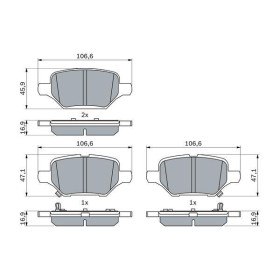 BOSCH Sada brzdových platničiek   0 986 424 895_thumb5