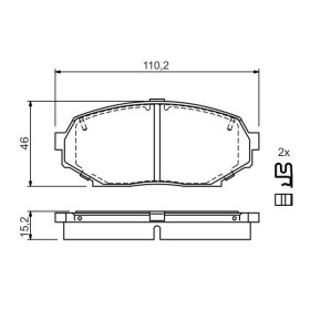 BOSCH Sada brzdových platničiek   0 986 424 303_thumb5