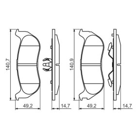 BOSCH Sada brzdových platničiek   0 986 494 419_thumb5