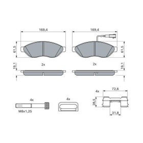 BOSCH Sada brzdových platničiek   0 986 494 581_thumb7