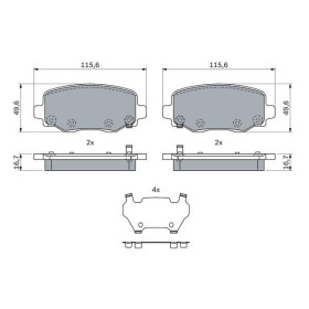 BOSCH Sada brzdových platničiek   0 986 424 961_thumb5