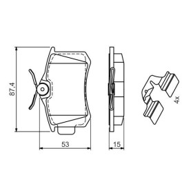 BOSCH Sada brzdových platničiek   0 986 494 597_thumb7