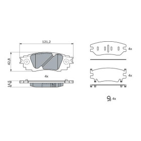 BOSCH Sada brzdových platničiek   0 986 424 927_thumb5