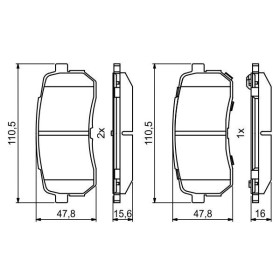 BOSCH Sada brzdových platničiek   0 986 494 828_thumb7