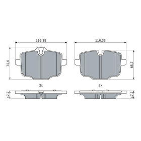 BOSCH Sada brzdových platničiek   0 986 424 922_thumb5