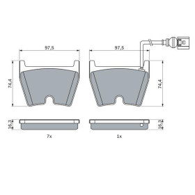 BOSCH Sada brzdových platničiek, kotúč. brzda   0 986 424 613_thumb5