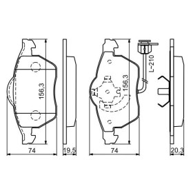 BOSCH Sada brzdových platničiek   0 986 494 050_thumb5