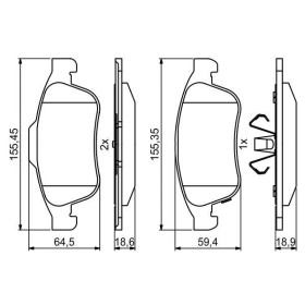 BOSCH Sada brzdových platničiek   0 986 494 826_thumb7