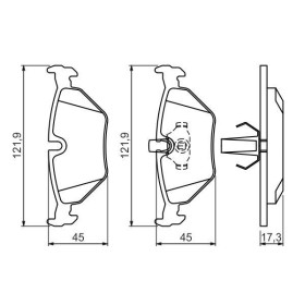 BOSCH Sada brzdových platničiek   0 986 494 009_thumb5