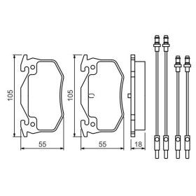 BOSCH Sada brzdových platničiek   0 986 466 350_thumb5