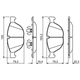 BOSCH Sada brzdových platničiek   0 986 494 307_thumb7