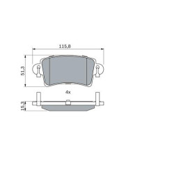 BOSCH Sada brzdových platničiek   0 986 494 043_thumb5