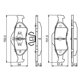 BOSCH Sada brzdových platničiek   0 986 424 645_thumb5