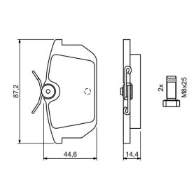 BOSCH Sada brzdových platničiek   0 986 491 030_thumb5