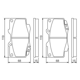 BOSCH Sada brzdových platničiek   0 986 494 497_thumb5