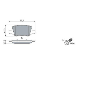 BOSCH Sada brzdových platničiek   0 986 494 023_thumb5