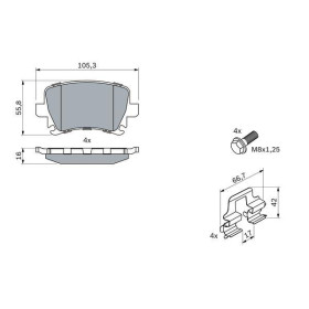 BOSCH Sada brzdových platničiek   0 986 494 595_thumb7